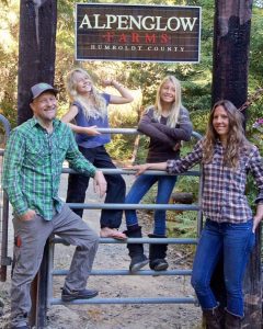 Melanie and Craight and daughters at Alpenglow Farms